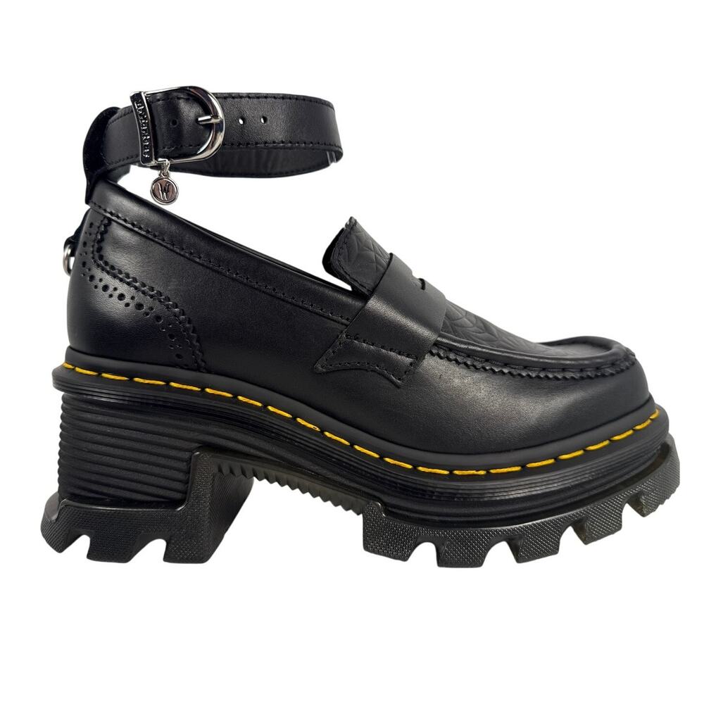 Dr. Martens Wednesday Adams Corran‎ Loafers Womens 7 Black Leather EU38 - Picture 4 of 9